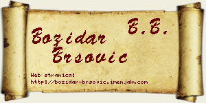 Božidar Bršović vizit kartica
